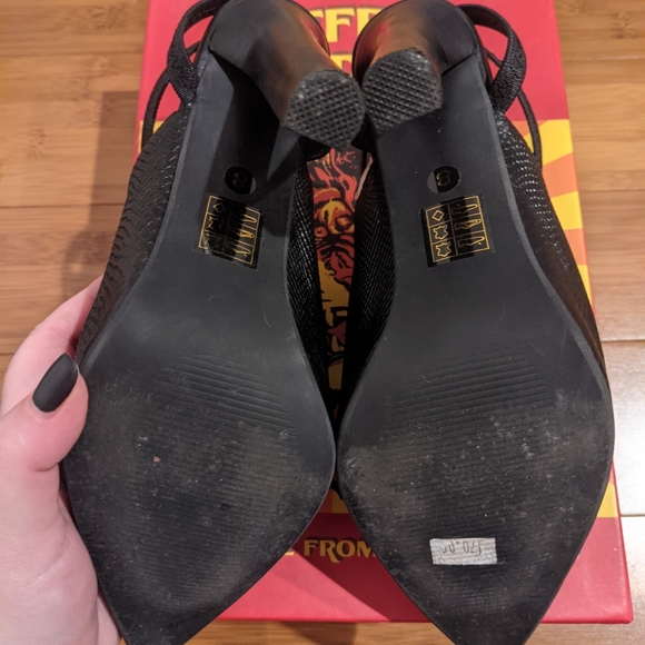 🆕WT Jeffrey Campbell Julina Black Lizard Pumps - Picture 8 of 11